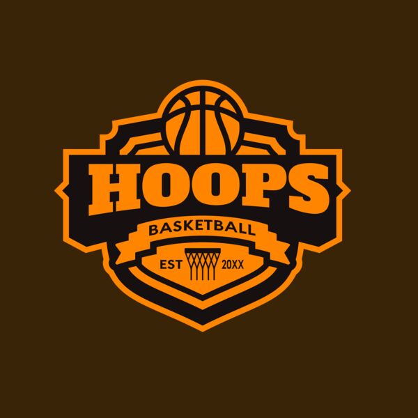 Hoops Basketball logo template 04 Thumbnail