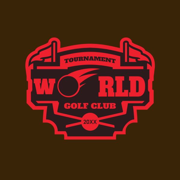 World Tournament Golf club logo template Thumbnail