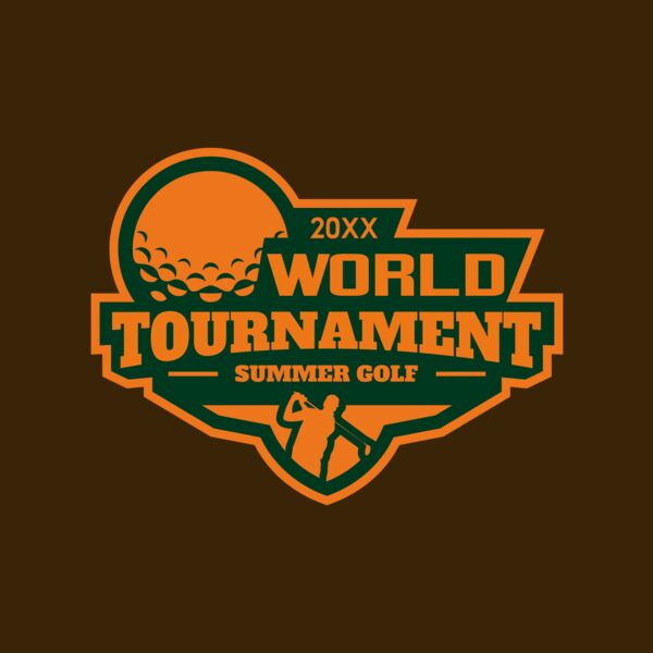 World Tournament Simmer Golf logo template Thumbnail