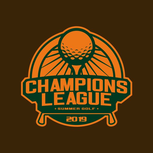 Champions League Summer Golf logo template Thumbnail