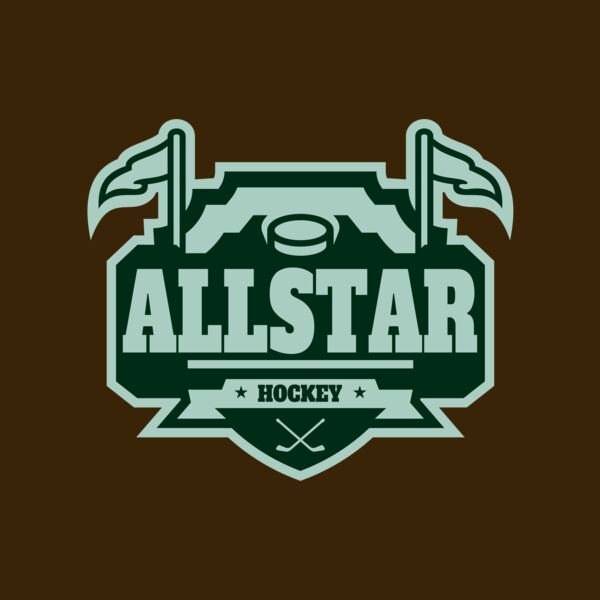 All Star Hockey Tournament logo template 02 Thumbnail