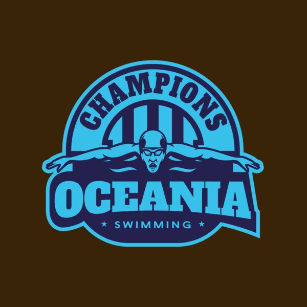 Oceania Champions Swimming logo template Thumbnail