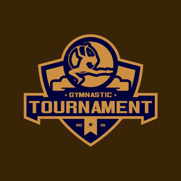 Gymnastic Tournament logo template 02 Thumbnail