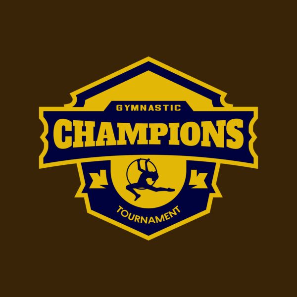 Champions Gymnastic Tournament logo template Thumbnail
